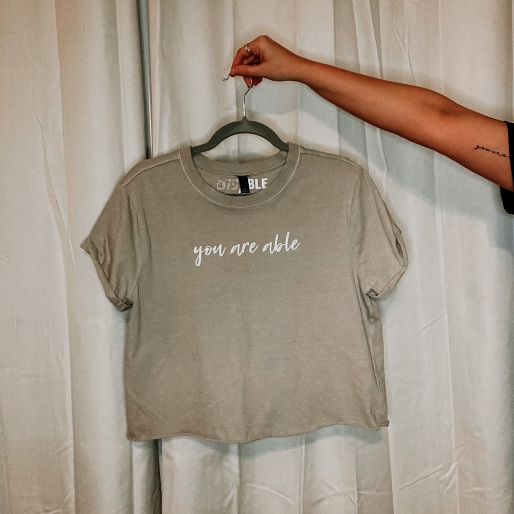 Stone Roll Cuff Tee